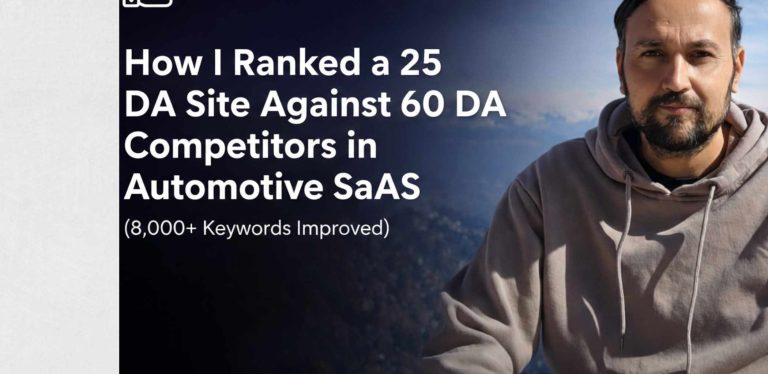 Topical map SEO strategy case study showing SaaS traffic growth from 212K to 240K without backlinks